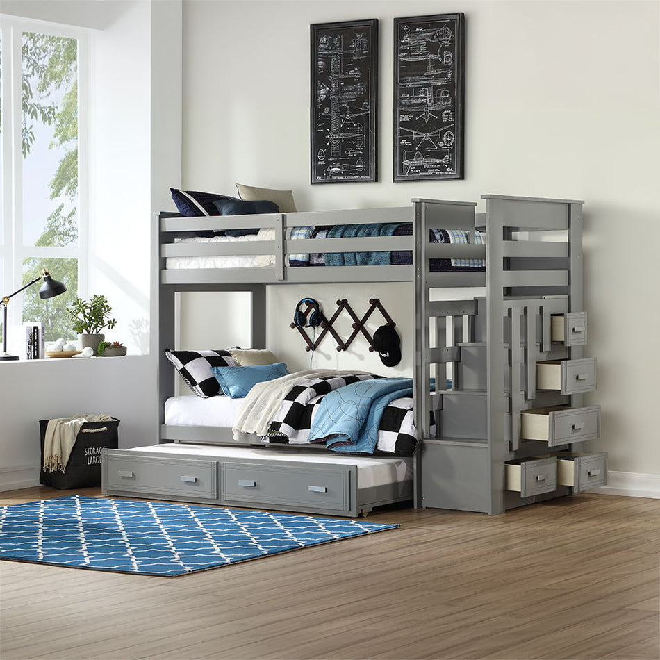Allentown - Bunk Bed w/Storage Ladder & Trundle