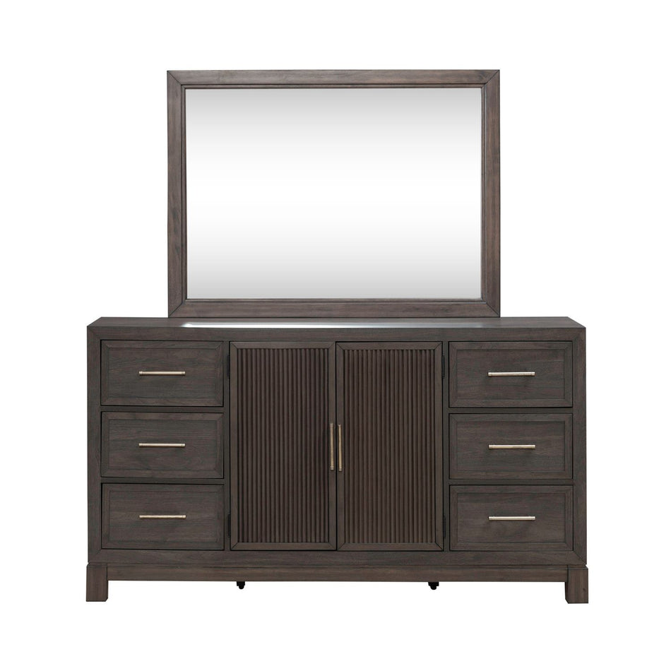 Modern Edge - Dresser & Mirror - Brown