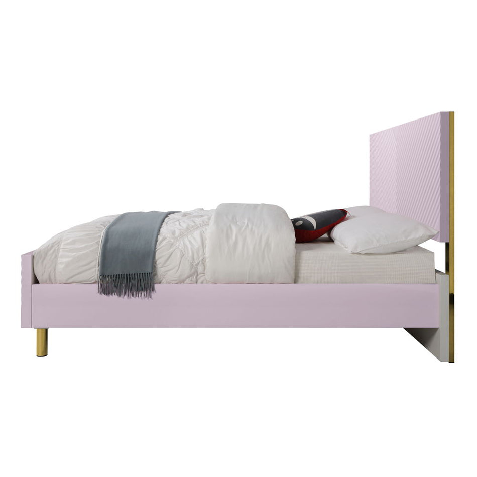 Gaines - Full Bed - Pink High Gloss