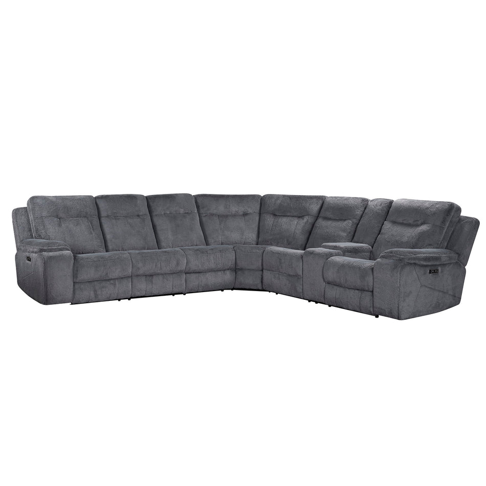 Teddy - 3 Piece Power Sectional - Gray