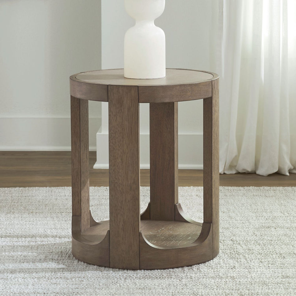 South Bend - Round Chairside Table - Brown