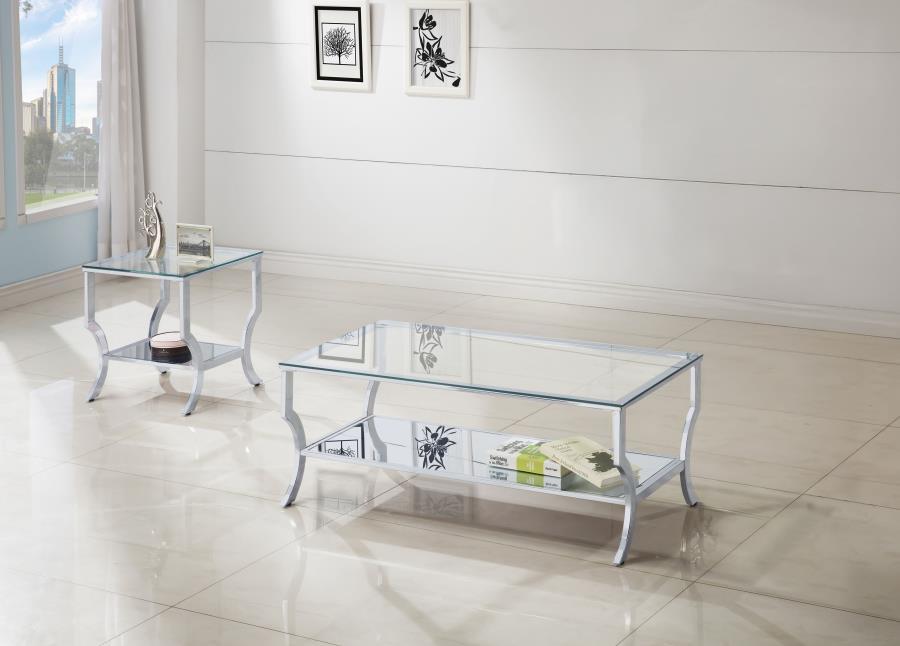 Saide - Glass Top Coffee And End Table Set