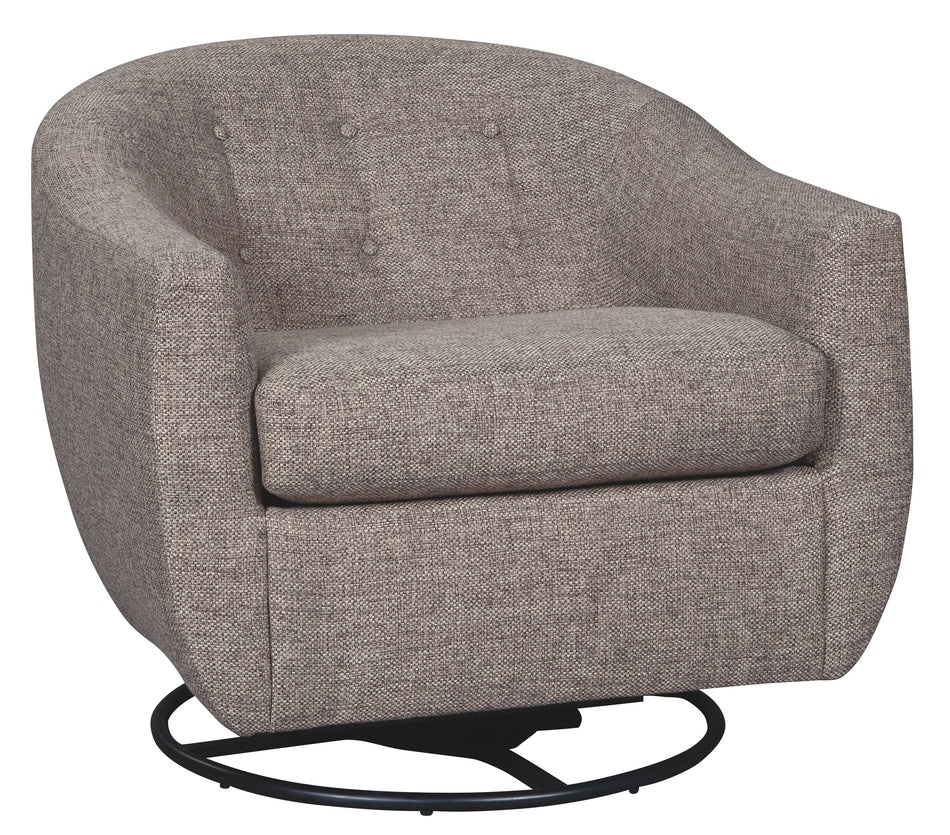 Upshur - Swivel Glider Accent Chair - Taupe
