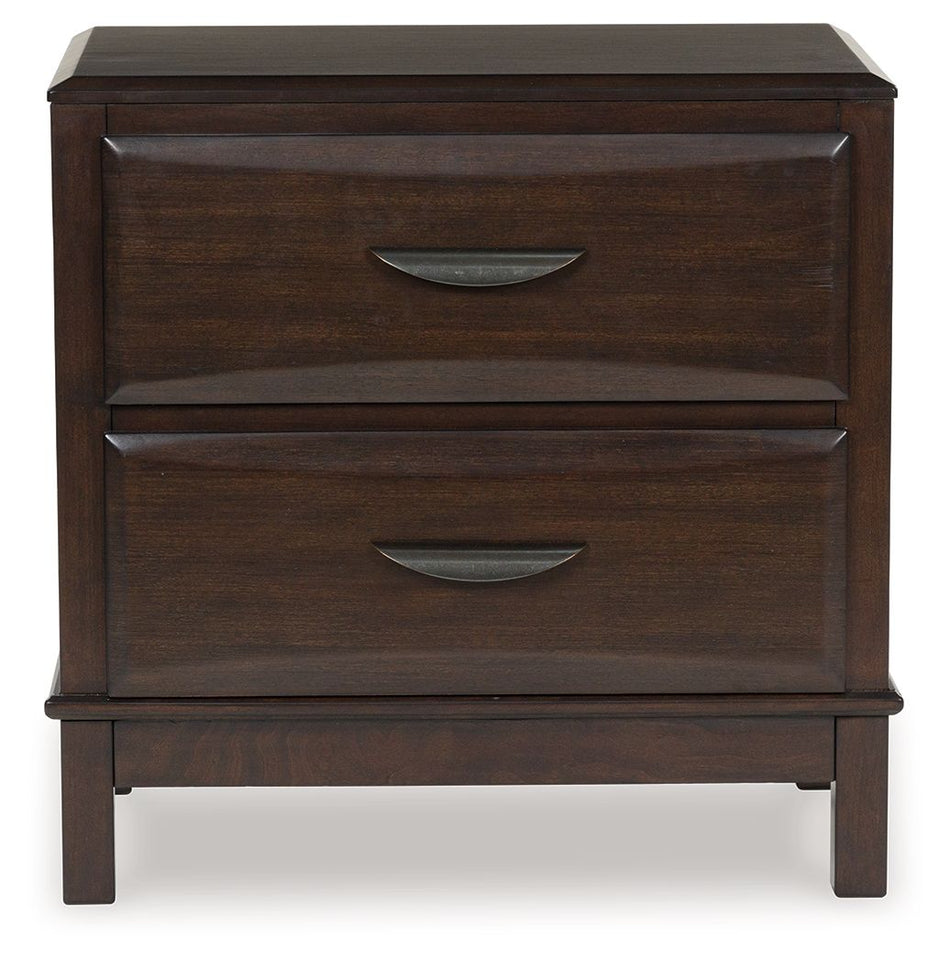 Vanmore - Two Drawer Night Stand - Dark Brown