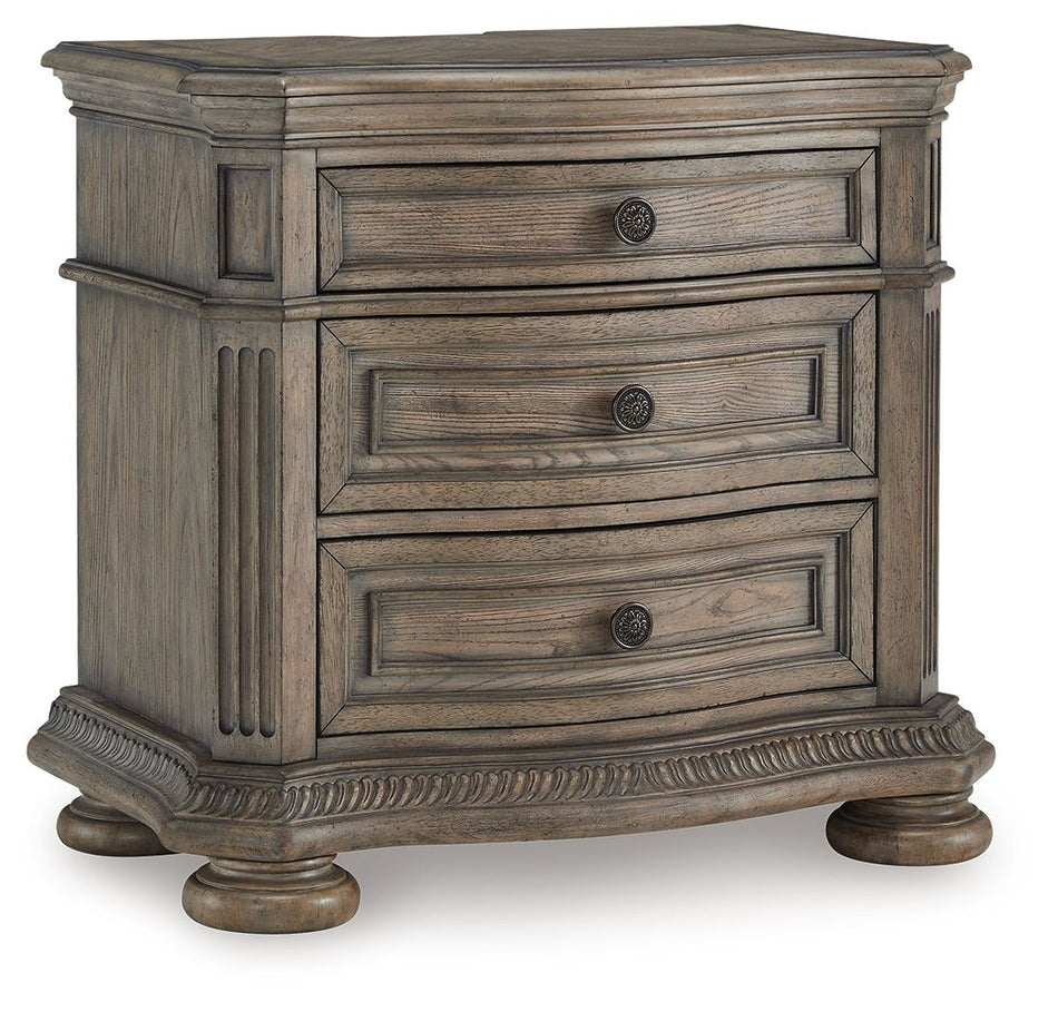 Ardenfield - Three Drawer Night Stand - Light Brown