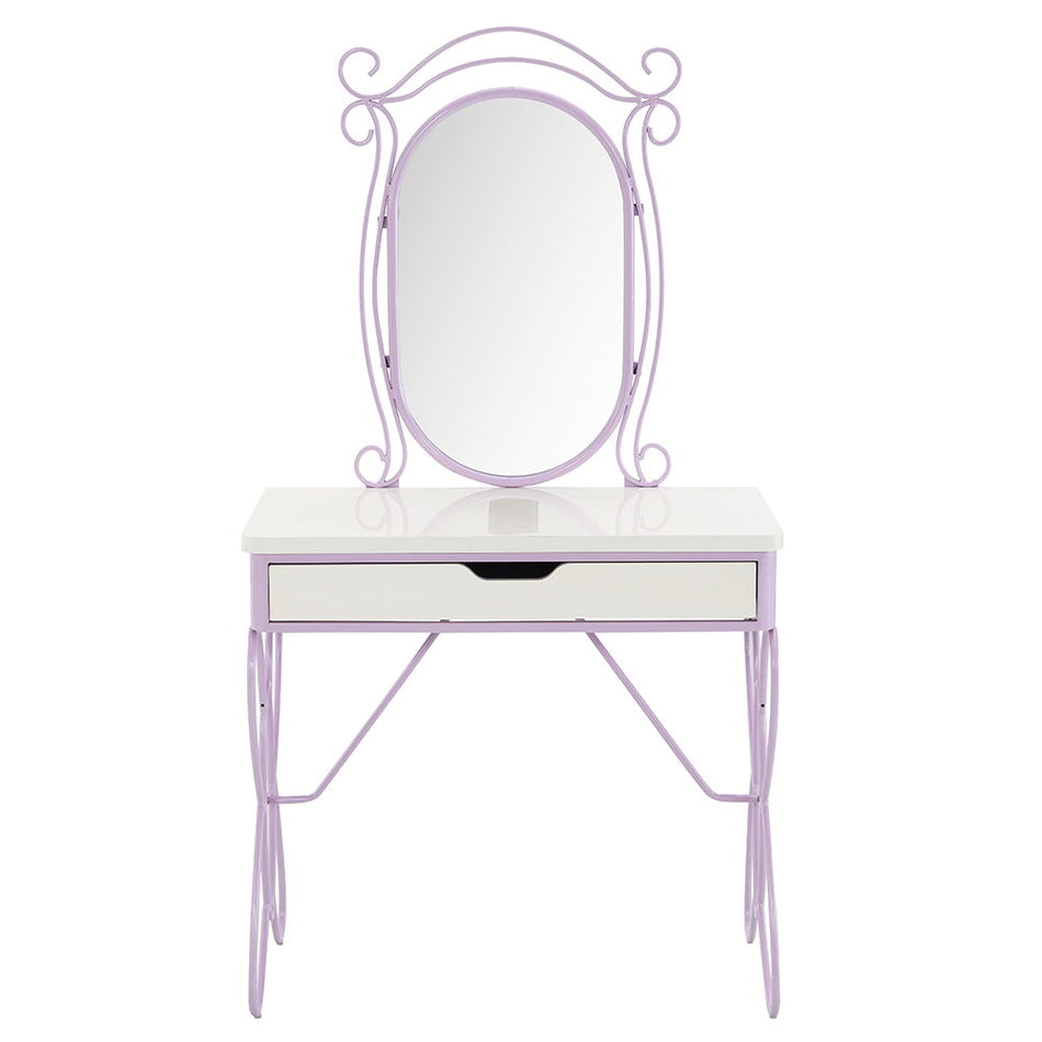 Priya II - Vanity Set - White & Light Purple
