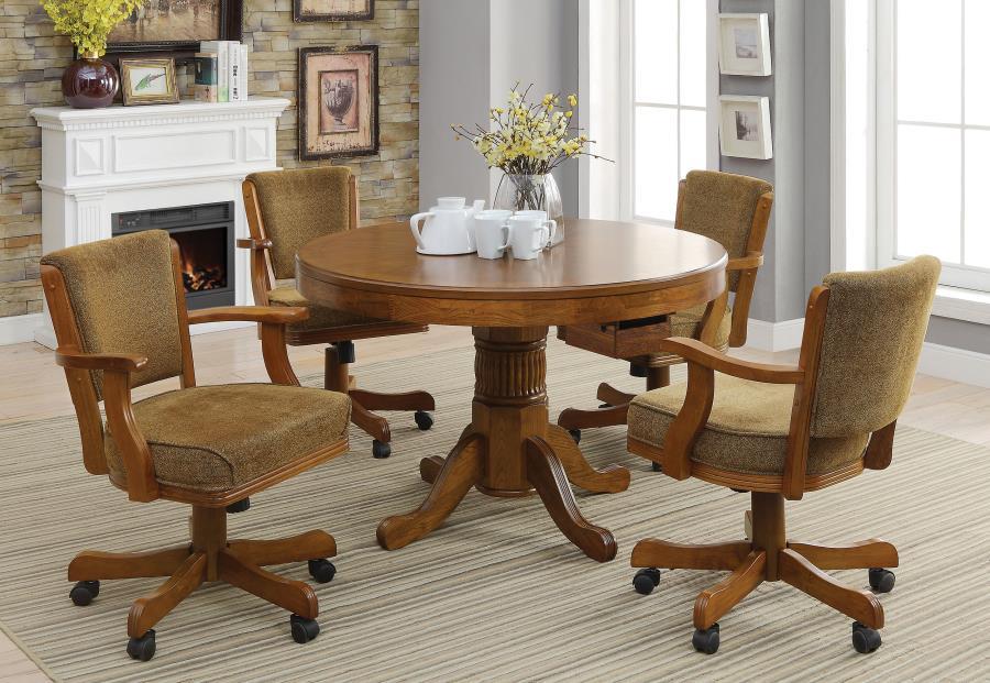 Mitchell - 5 Piece Dining And Game Table Set - Amber