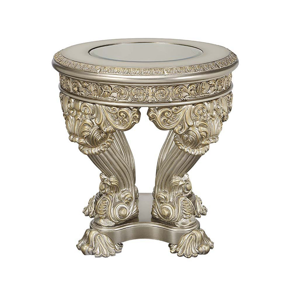 Danae - End Table - Champagne & Gold