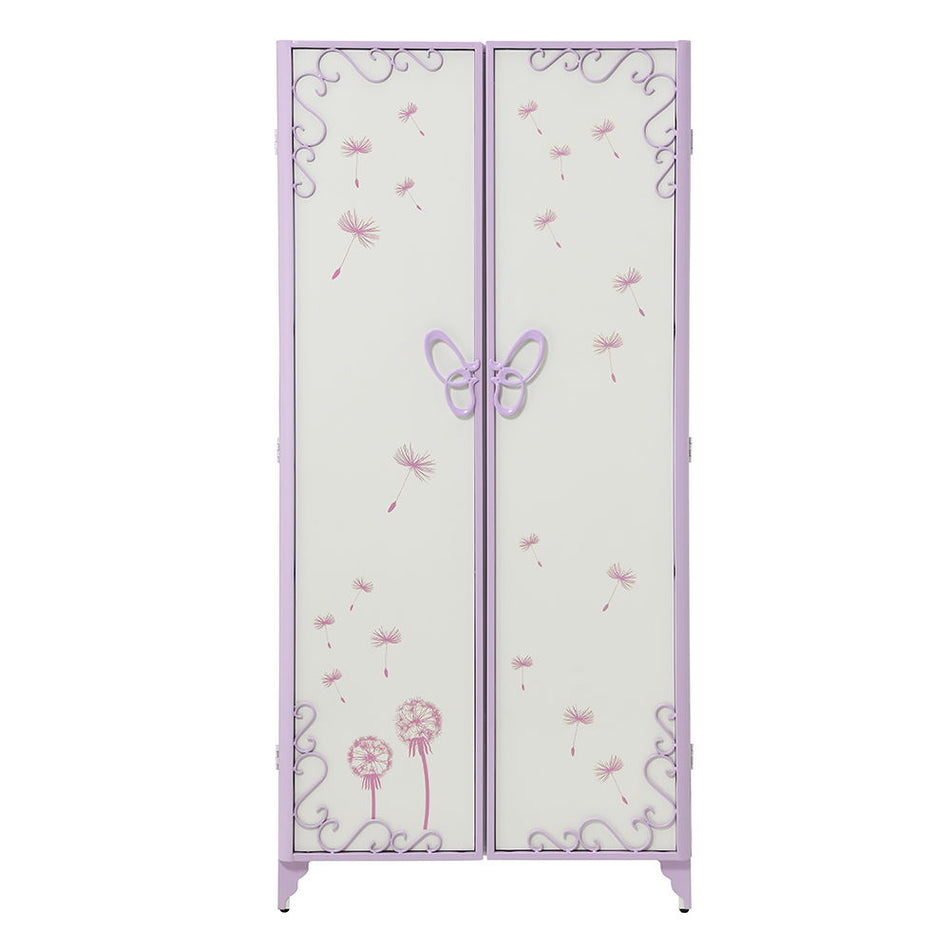 Priya II - Wardrobe - White & Light Synthetic Leather Rple