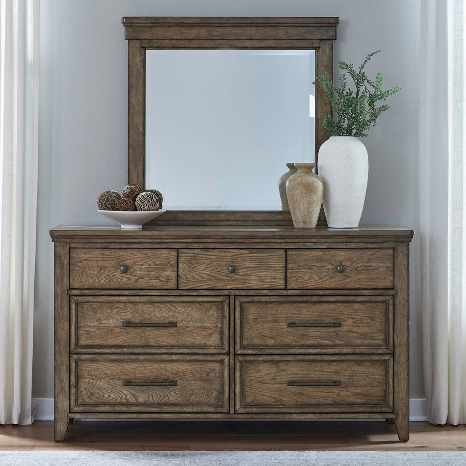 Carolina Park - Dresser & Mirror - Brown