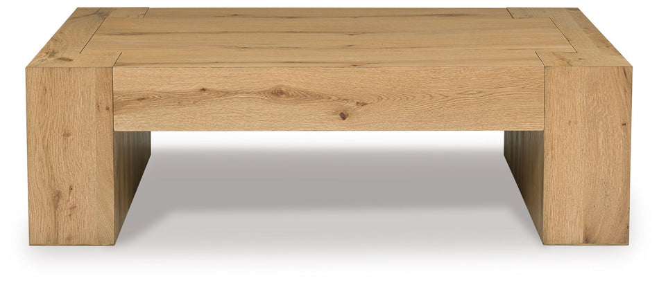 Bracken - Rectangular Cocktail Table - Light Brown