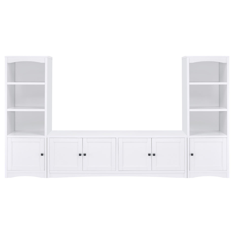 Laughlin - 3-piece Entertainment Center TV Stand - White