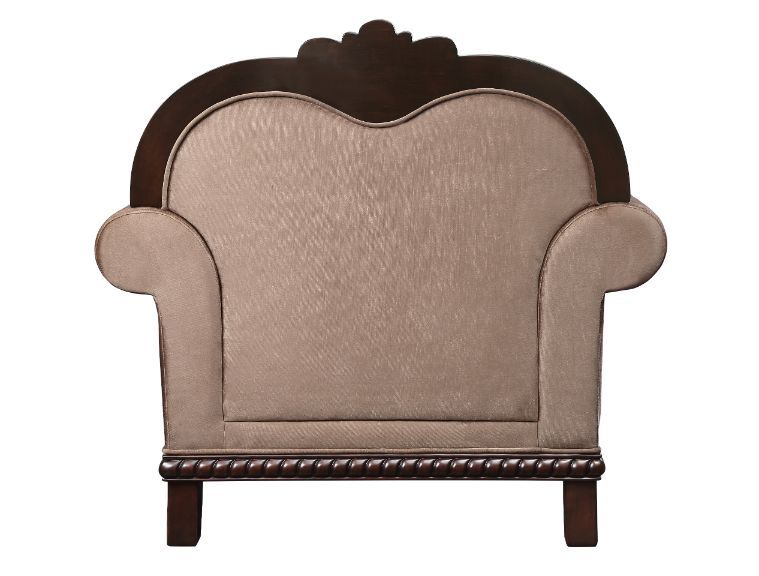Chateau De Ville - Chair With Pillow (Same Lv01590) - Fabric & Espresso
