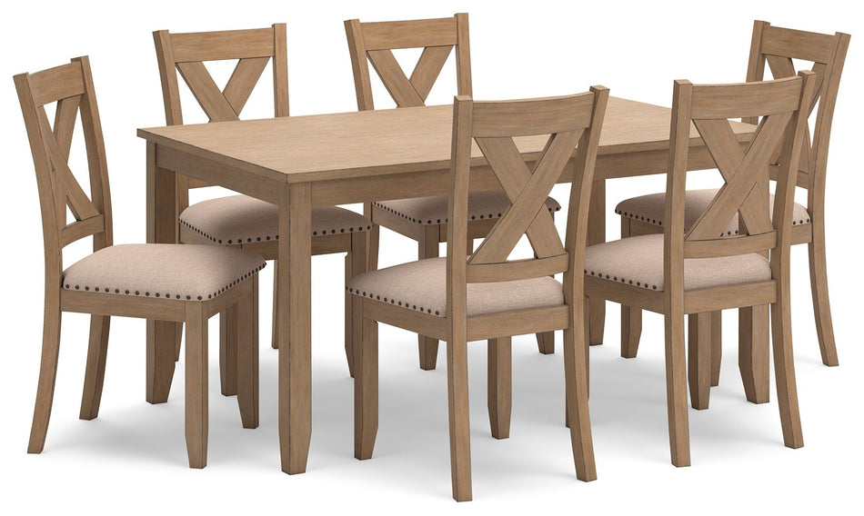 Sanbriar - RECT DRM Table Set (Set of 7) - Light Brown