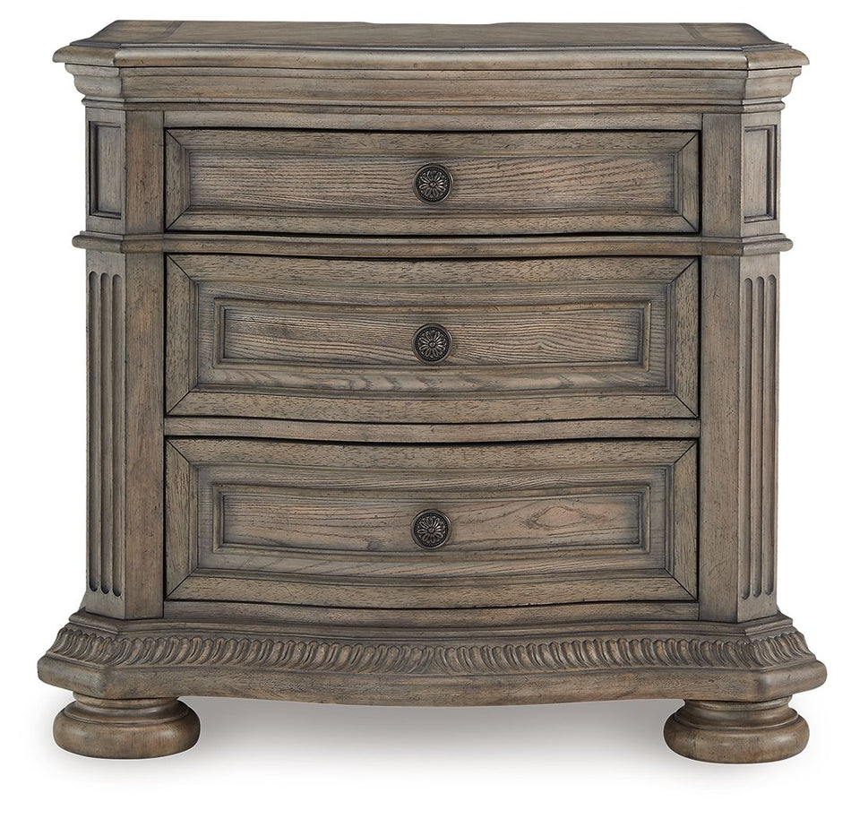 Ardenfield - Three Drawer Night Stand - Light Brown
