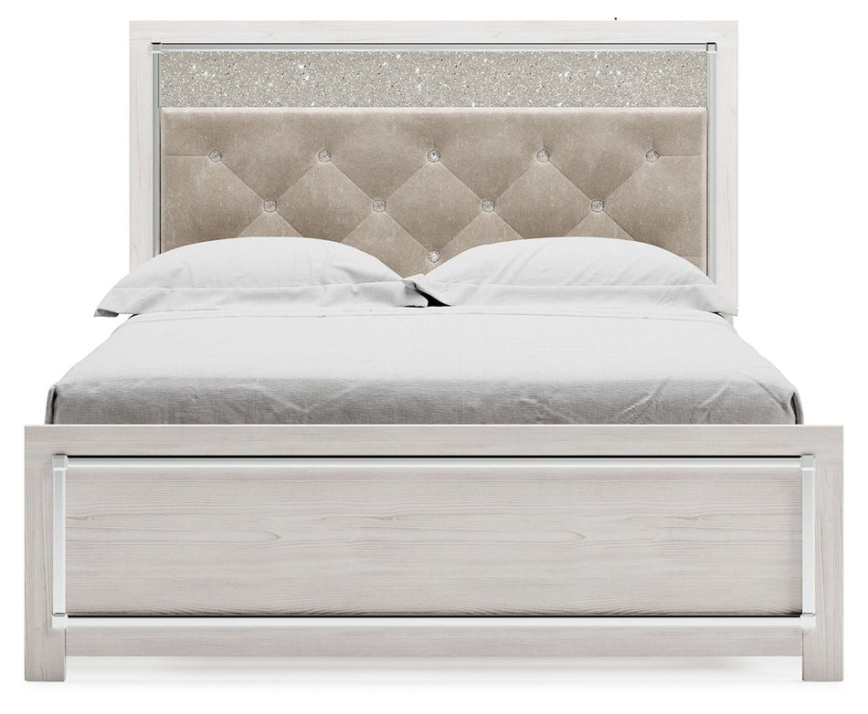 Altyra - Queen Panel Bed With Roll Slats - White