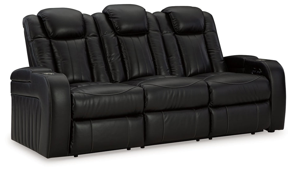 Caveman Den - Power Reclining Sofa With Adj Headrest - Midnight
