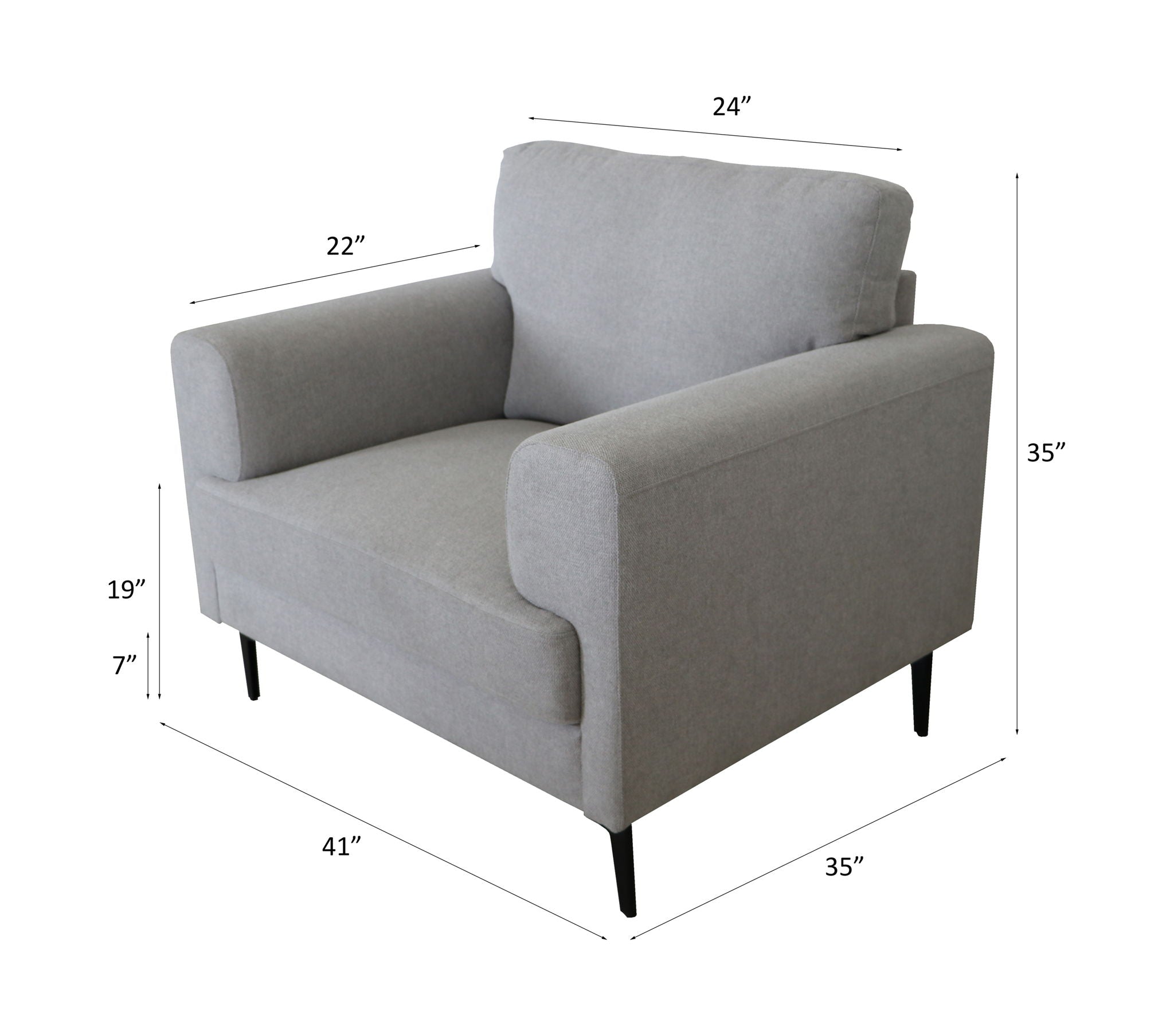 Kyrene - Silla - Lino gris claro
