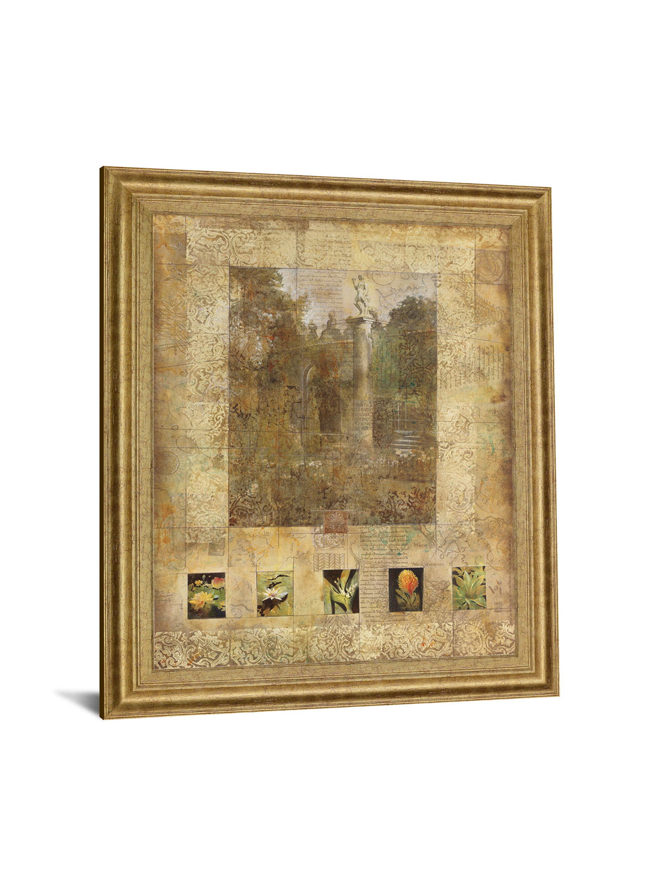 Golden Garden Relics - 28" x 34" Framed Wall Art