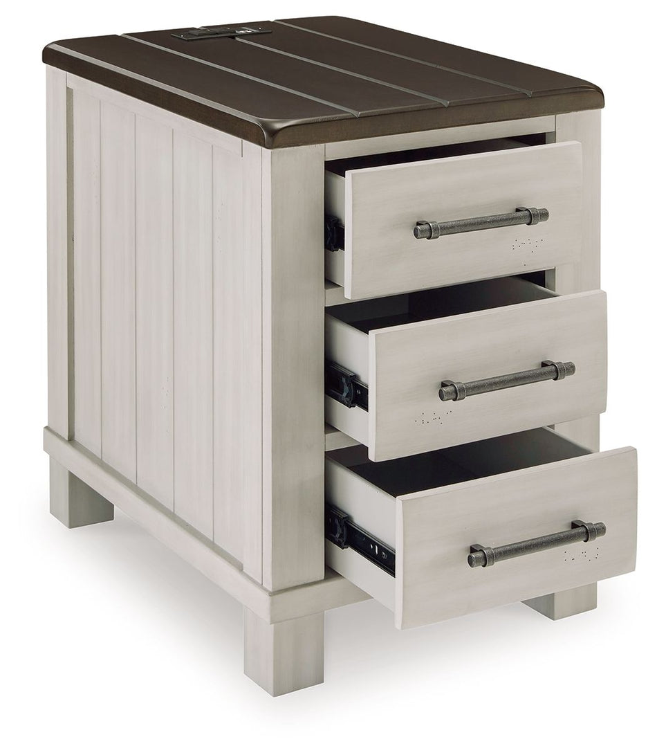Darborn - Gris / Marrón - Mesa auxiliar con silla