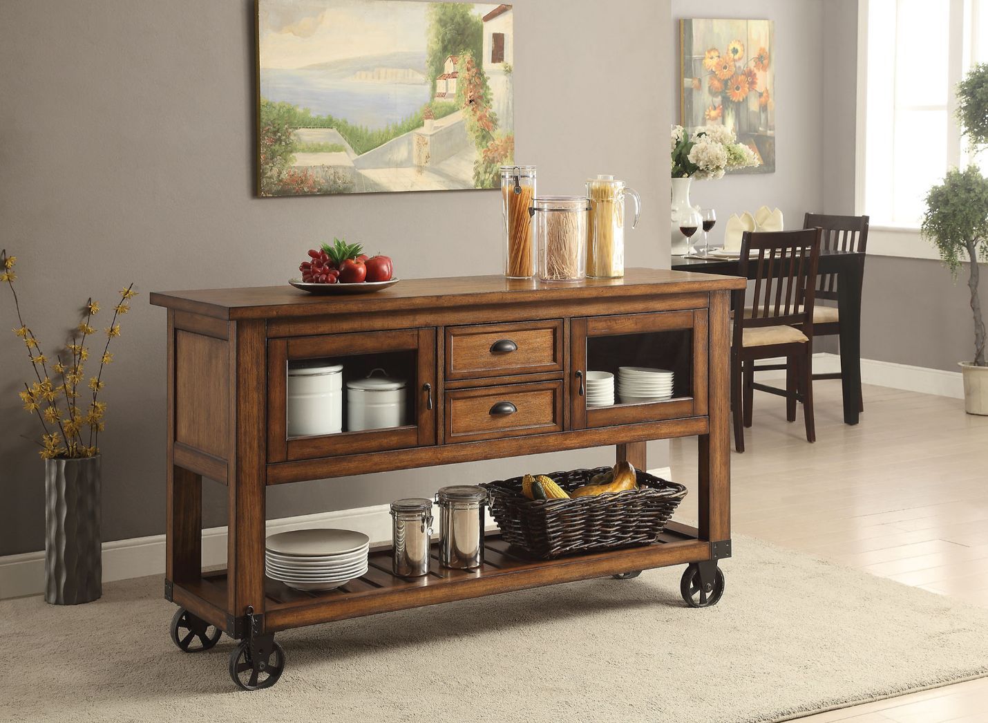 Kadri - Carrito de cocina - Castaño envejecido