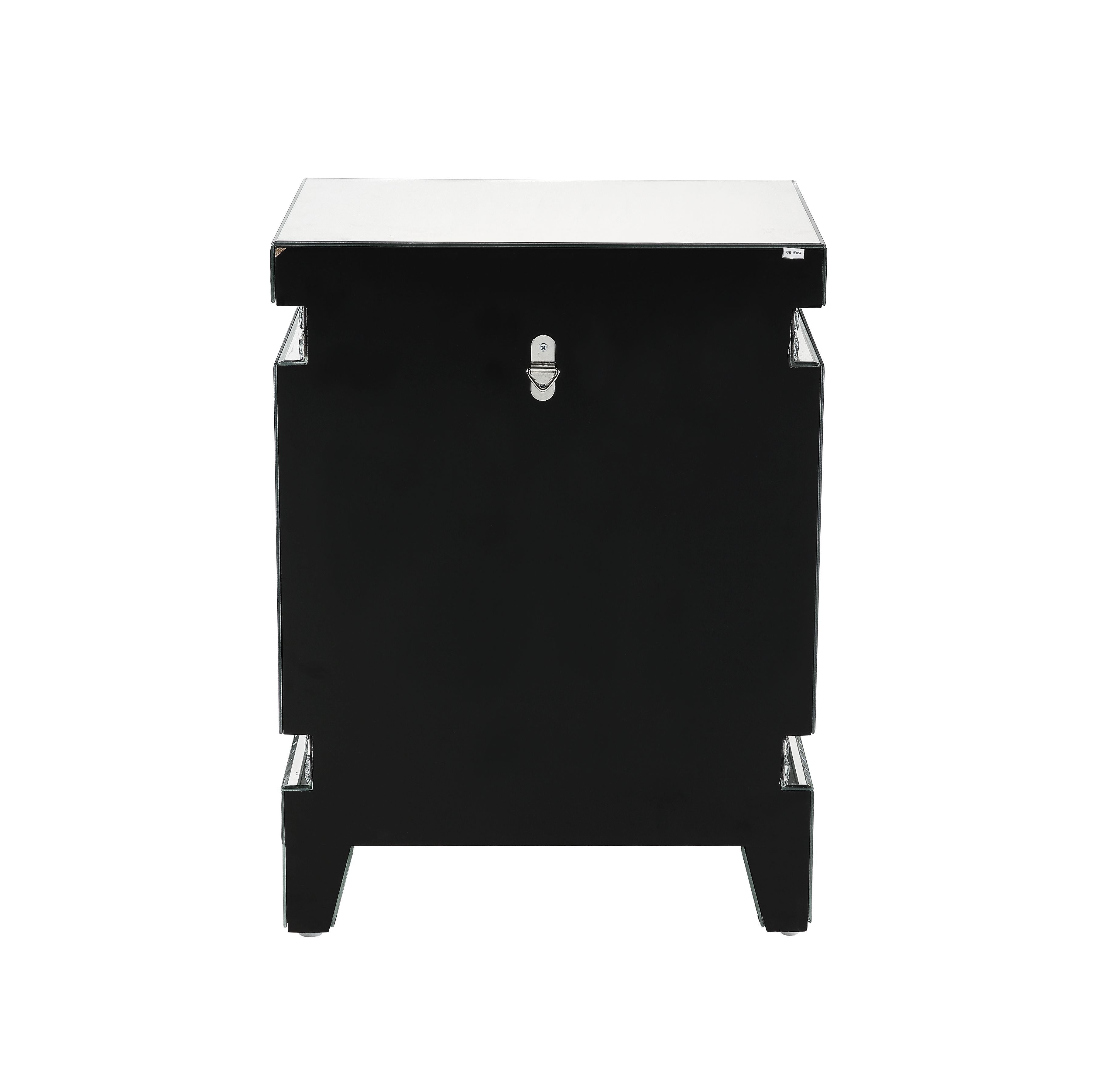 Mesa auxiliar Lotus con espejo y cristales de imitación incrustados, 24"