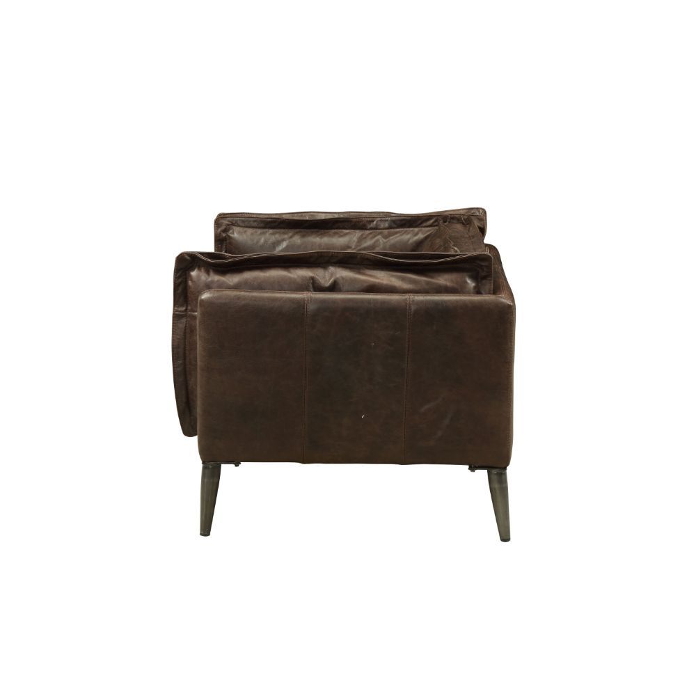 Porchester - Silla - Cuero de grano superior Distress Chocolate