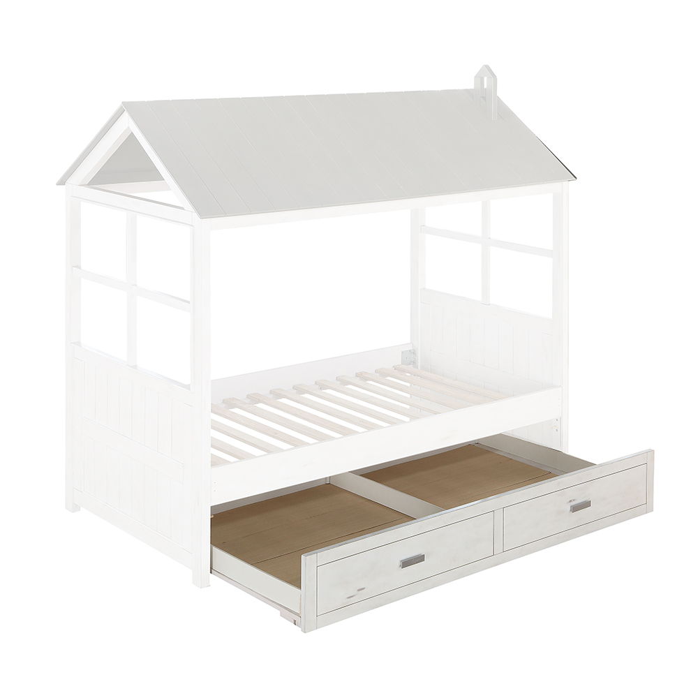 Casa del árbol II - Cama nido - Blanco desgastado y gris lavado