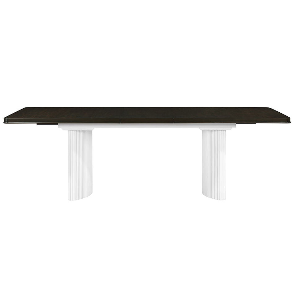 Carena - Dining Table With Leaf - White & Brown