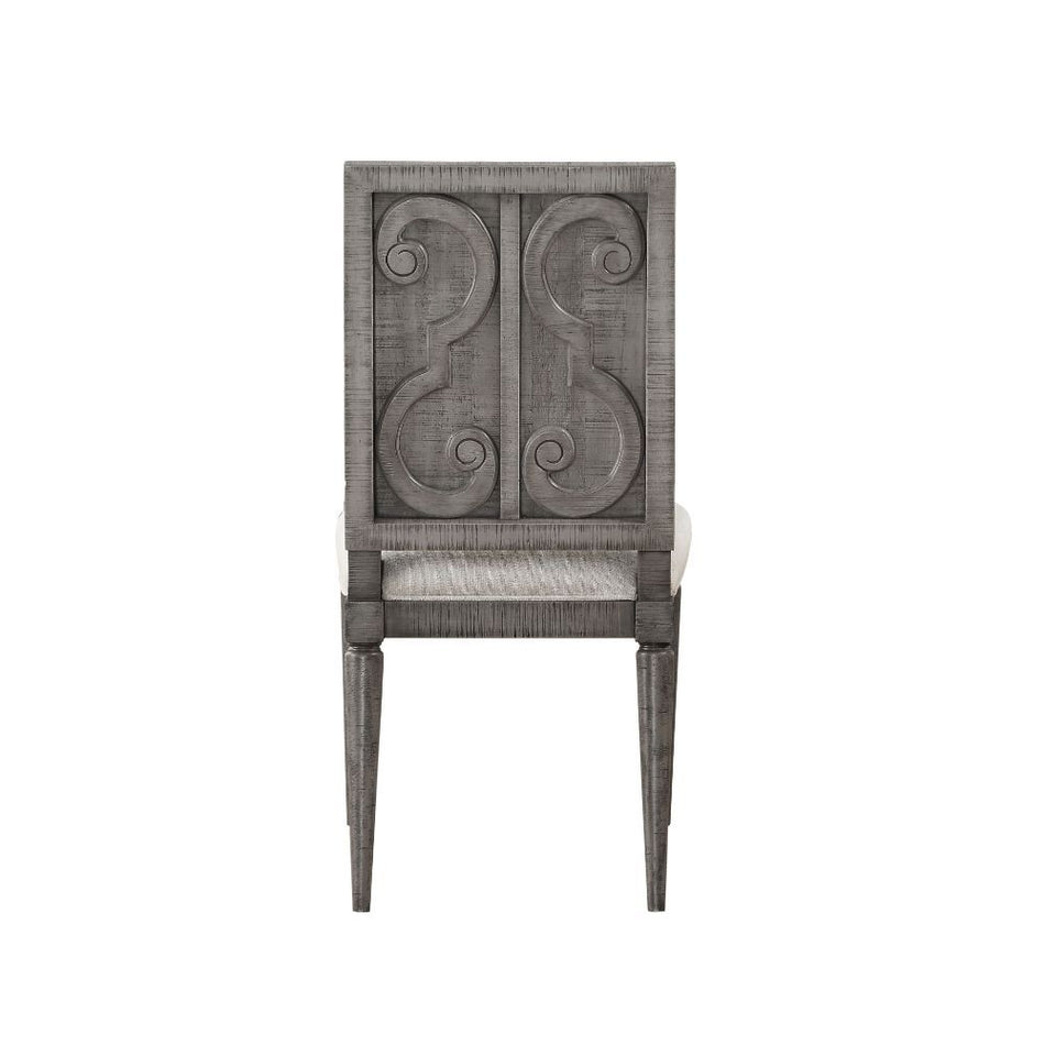 Artesia - Side Chair (Set of 2) - Beige Fabric & Salvaged Natural