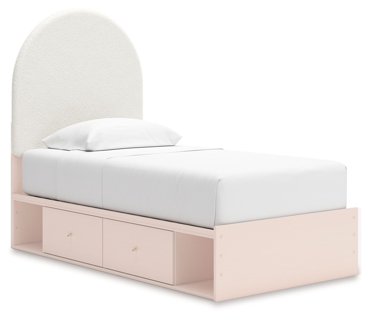 Wistenpine - Cama con paneles tapizados y espacio de almacenaje