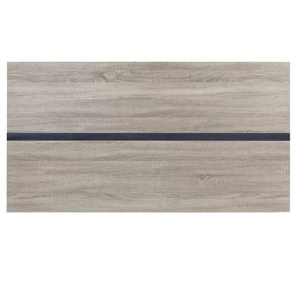 Patwin - Mesa de comedor - Acabado en roble gris y negro