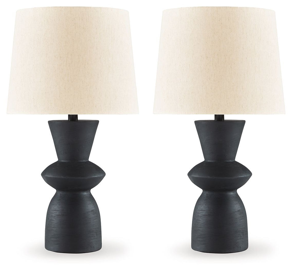 Scarbot - Paper Table Lamp (Set of 2) - Distressed Black