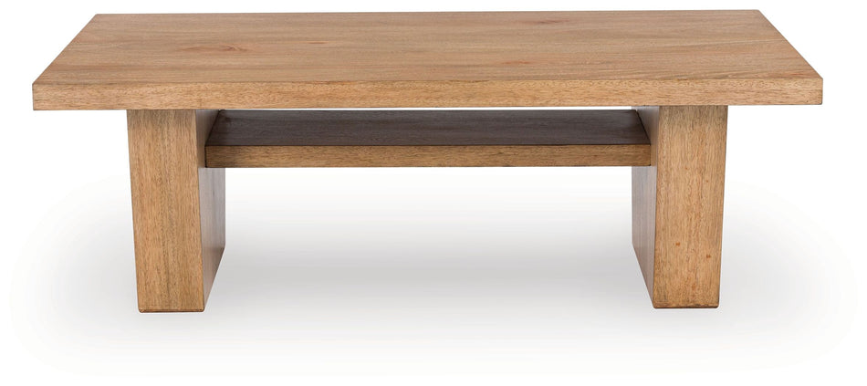 Kristiland - Marrón claro - Mesa de cóctel rectangular