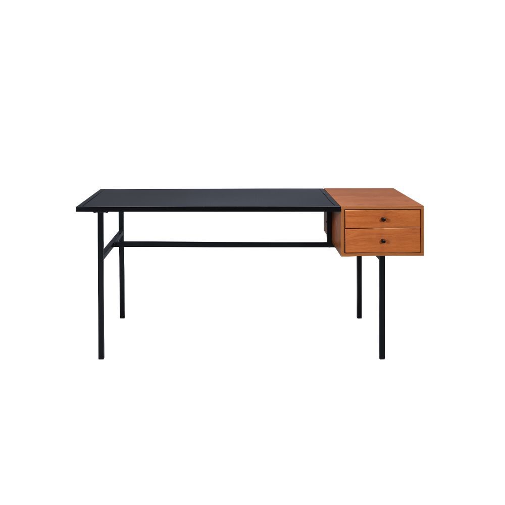 Oaken - Escritorio - Roble miel y negro