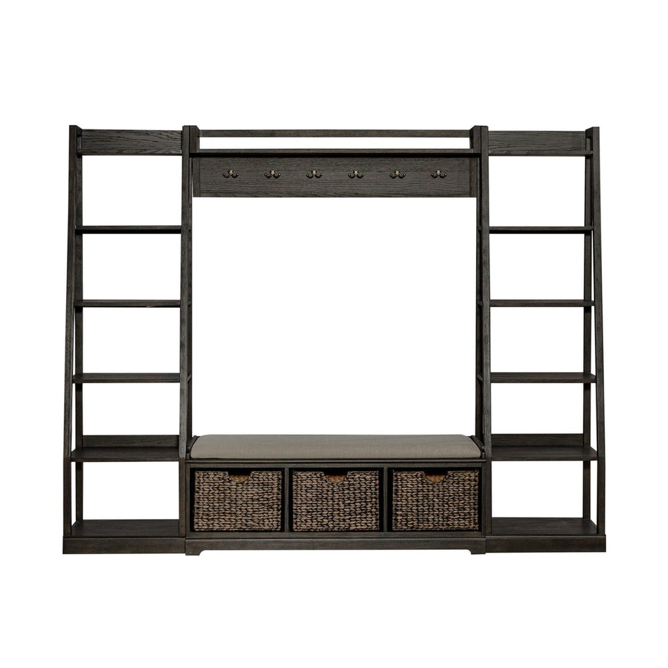 Mill Creek - 3 Piece Wall Unit Set - Dark Brown