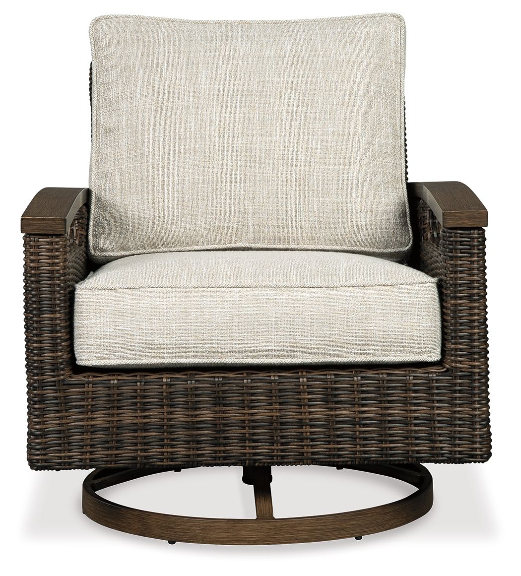 Sillón giratorio Paradise, marrón medio (juego de 2)