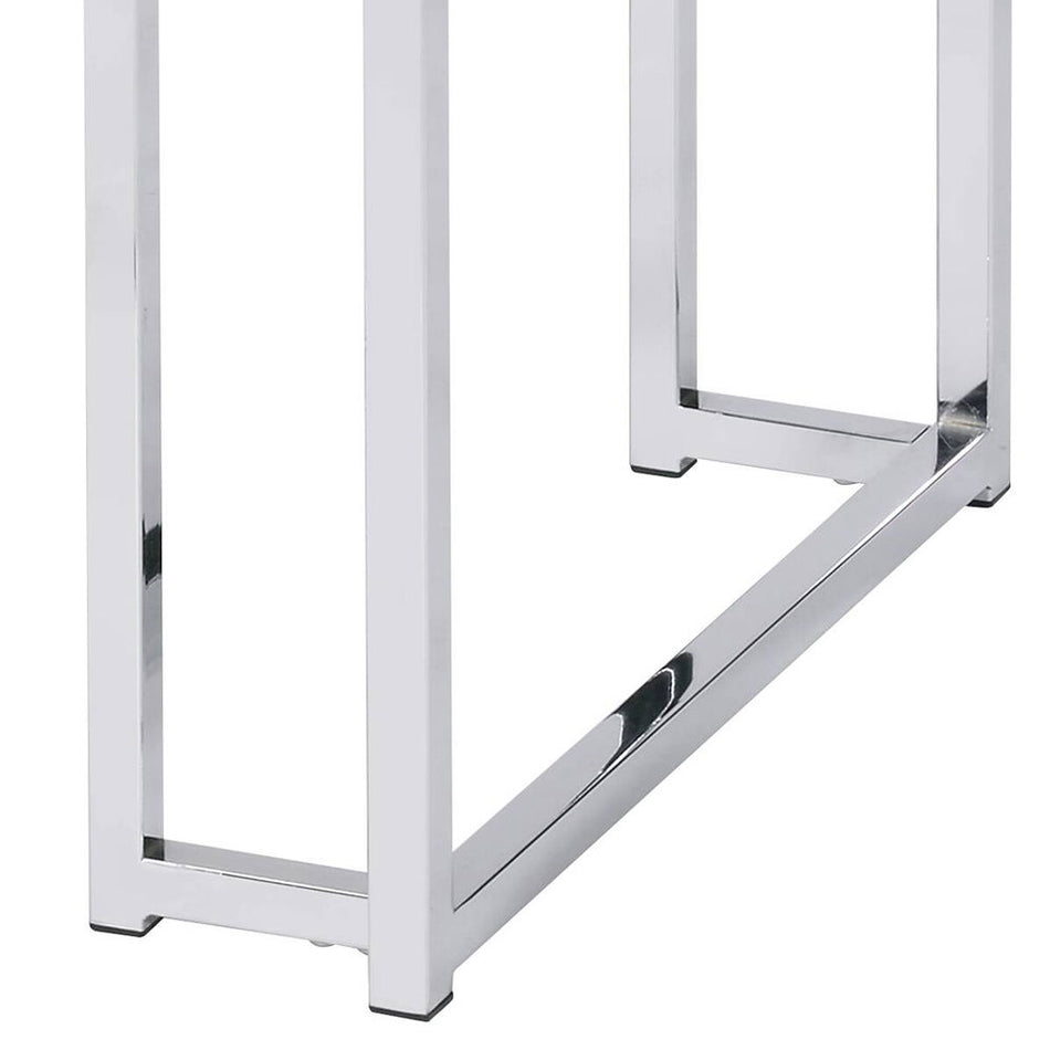 Chafik - Mesa auxiliar - Roble natural y cromo