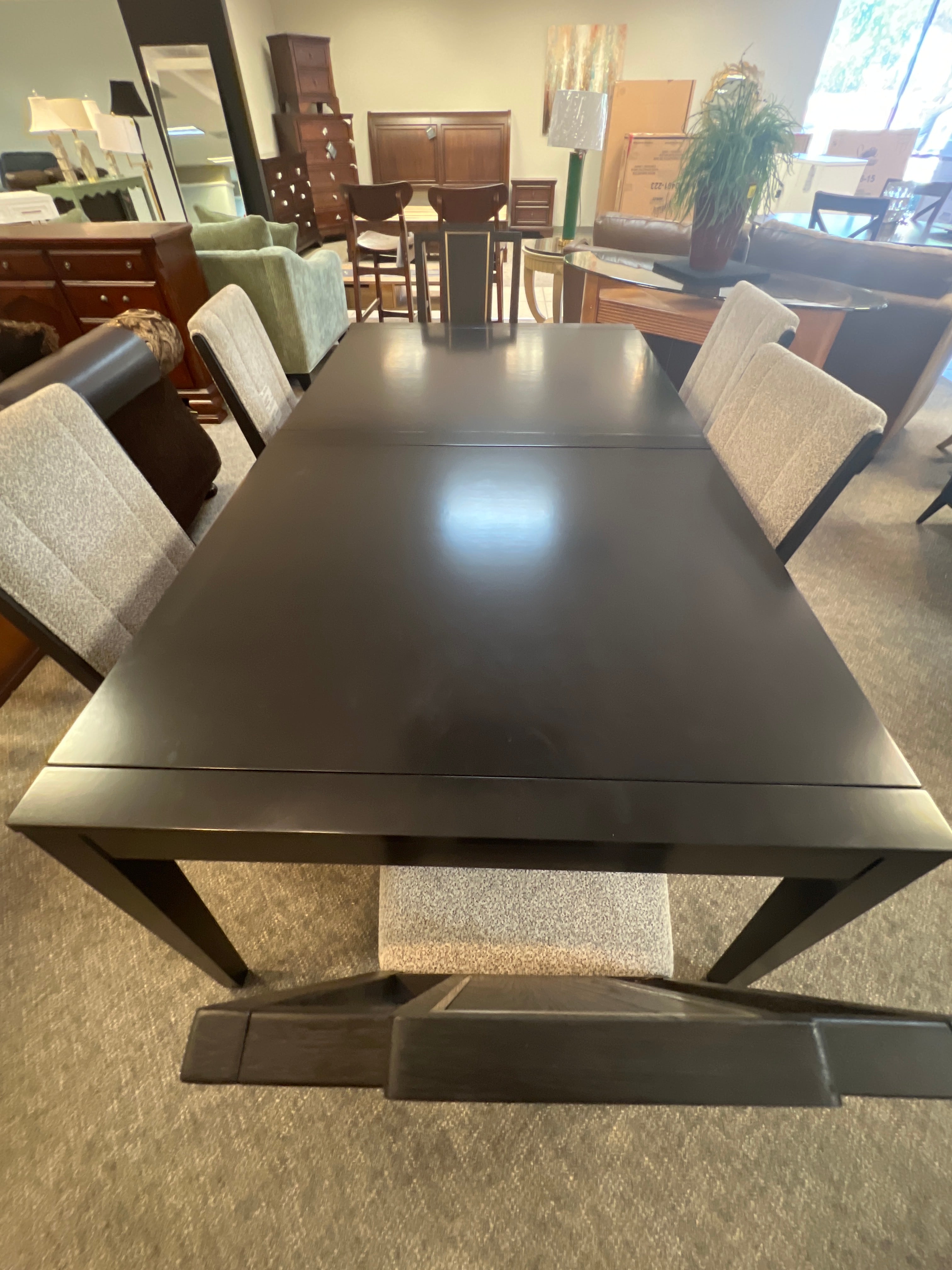 Black Table and Six Chair set