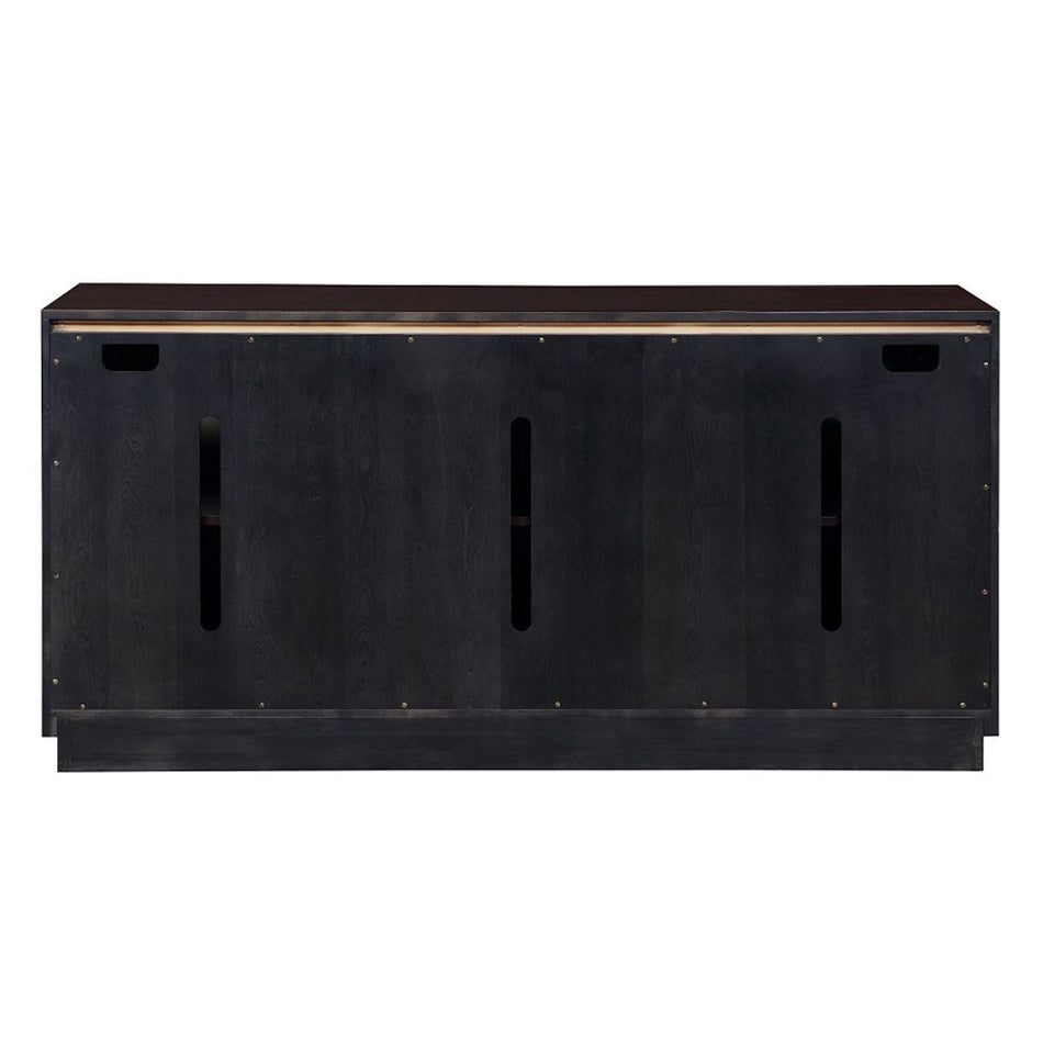 Geranio - Console Cabinet - Metallic Silver & Walnut