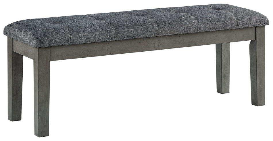 Banco de comedor grande UPH Hallanden, color negro y gris
