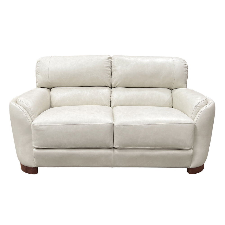 Edrice - Loveseat - Ice Gray Top Grain Leather