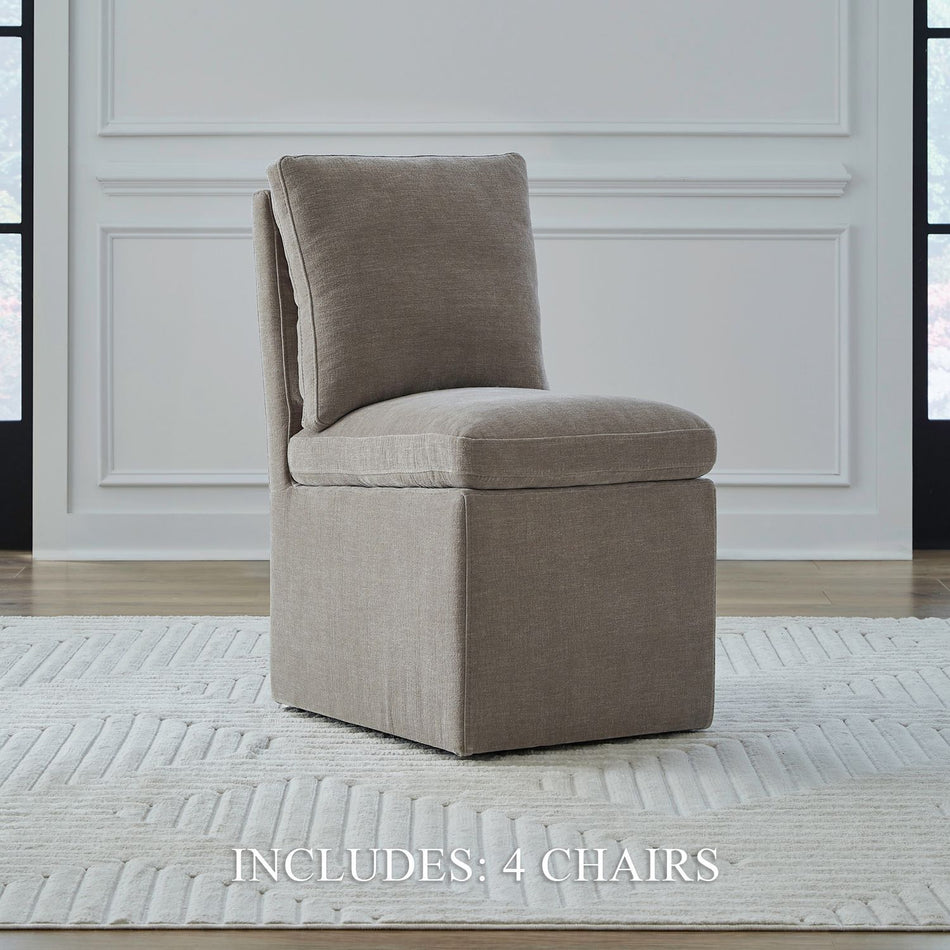 Accent Dining - Accent Dining Chair With Casters