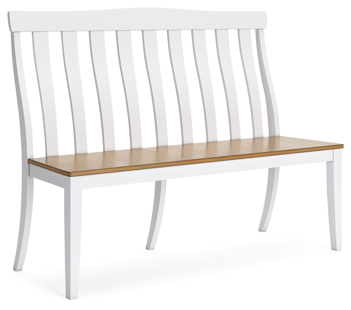 Ashbryn - Blanco / Natural - Silla de comedor doble