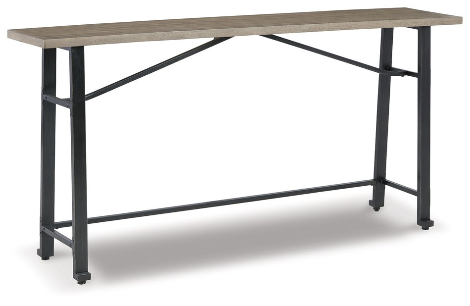 Mesa de mostrador larga Lesterton - Marrón claro / Negro