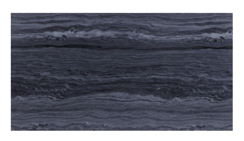 Zasir - Mesa de centro - Acabado en plata espejada y imitación mármol con estampado gris