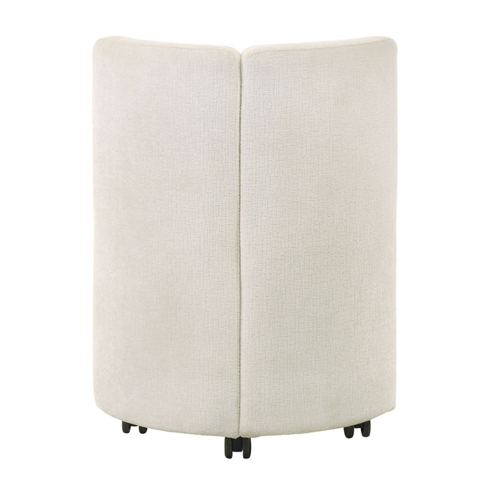 Blayde - Side Chair With Swivel (Set of 2) - White Chenille Fabric