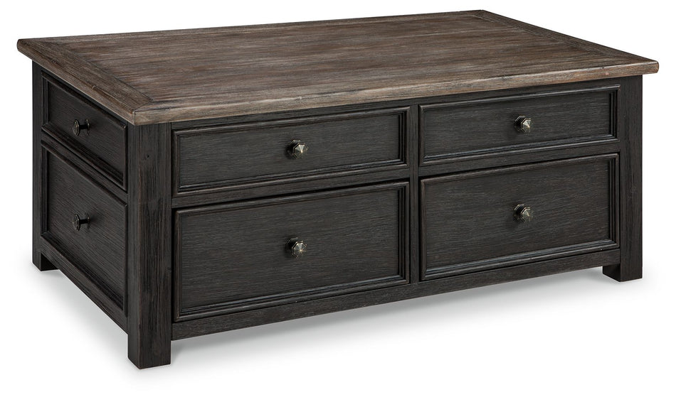 Mesa de cóctel elevable Tyler - Marrón grisáceo/Negro