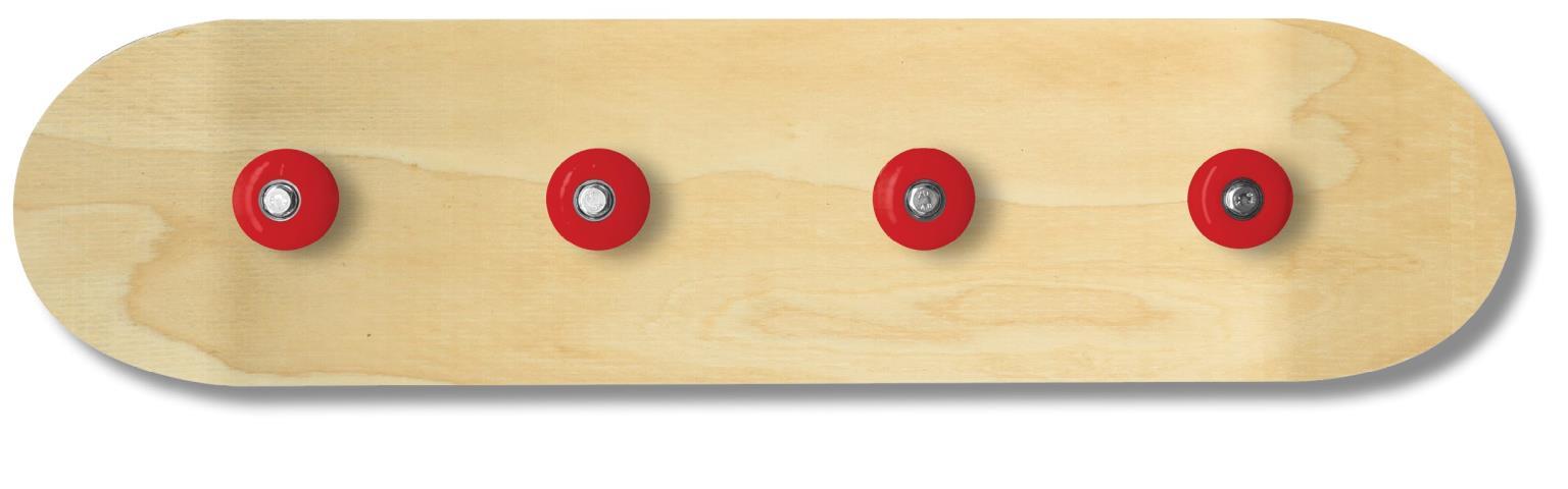 Crimson Wheels Board - 8" x 31" Framed Wall Art