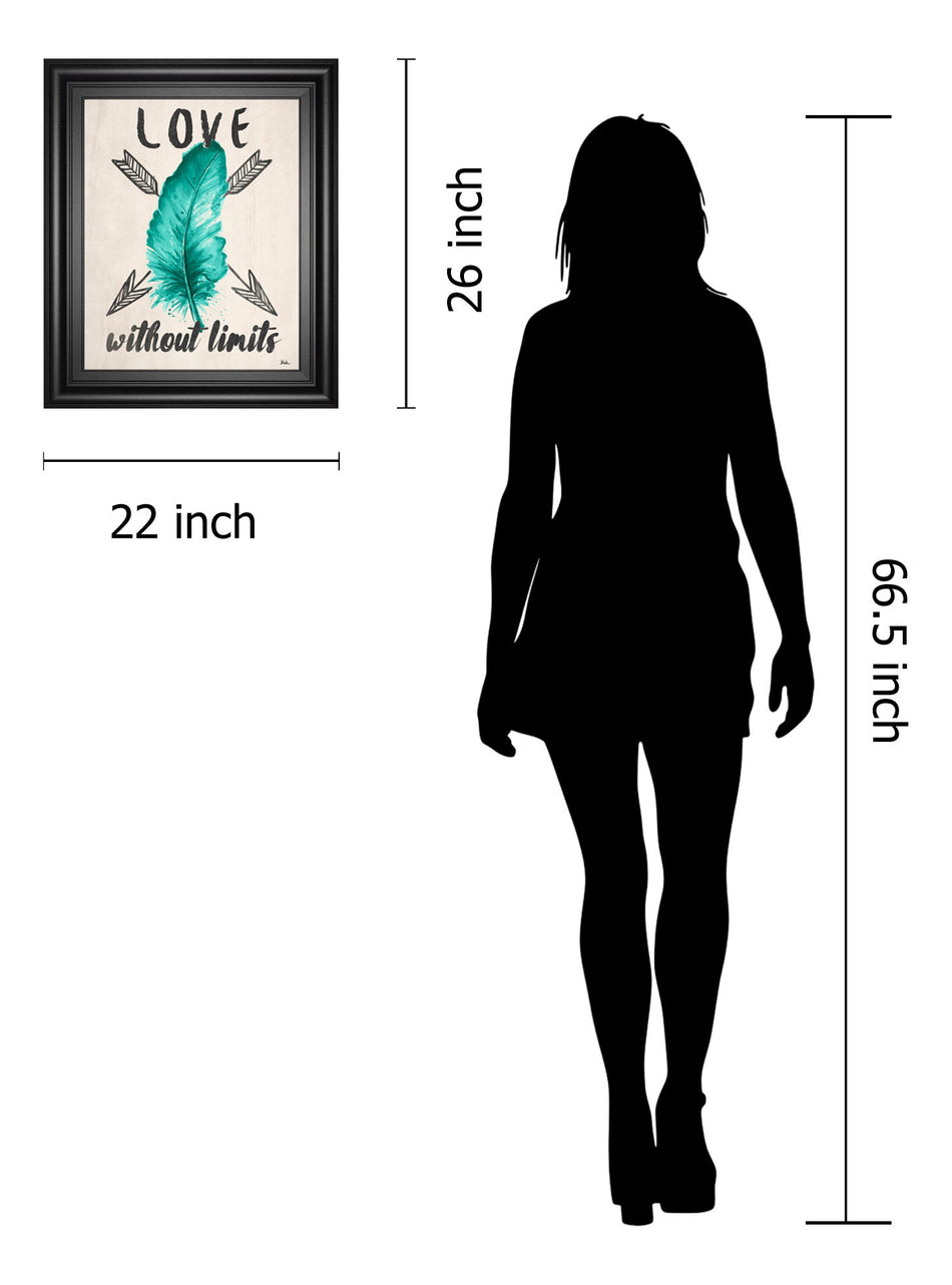 Teal Fearless Limits Il By Patricia Pinto - Framed Print Wall Art - Green